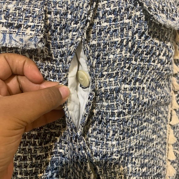 Zara tweed jacket with tassels sz M - Picture 12 of 15